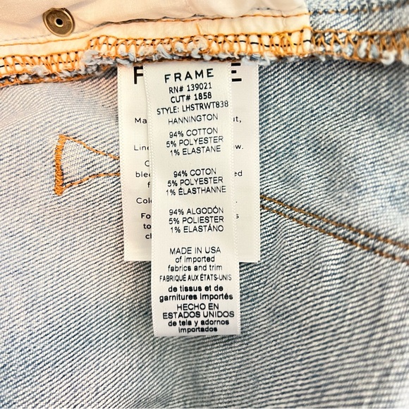 Frame Denim Le High Tie-Waist High Rise Straight-Leg Jeans size 27 - Picture 6 of 7